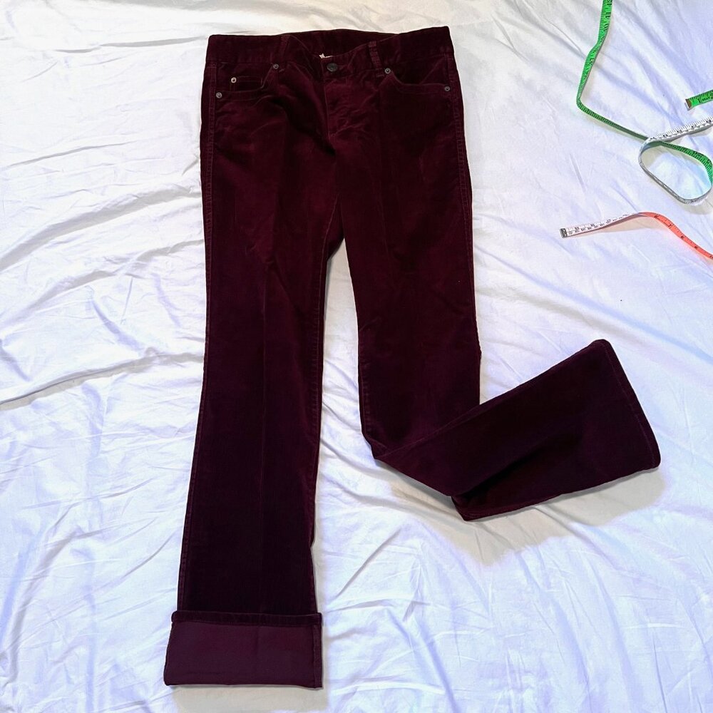 J.Crew Vintage straight Leg Cords, Deep Burgundy pin wale NWT never worn